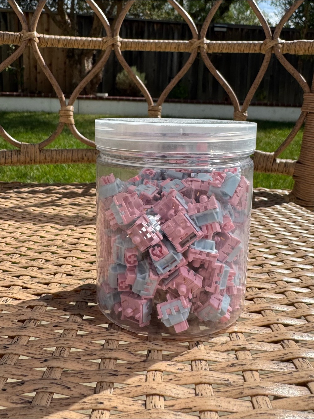 PHILIKEY Pinkred Linear Keyboard Switches 90pcs 5-Pin Pre-Lubed